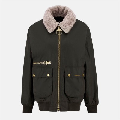 яке,дамски,якета,и,палта,barbour,women's,maxine,waxed,bomber,long,sleeve,wax,jacket,archive,olive