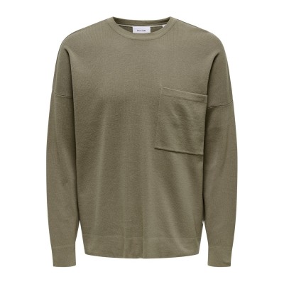 облекла,на,разпродажба,мъжки,пуловери,only,pullover,sn99,desert,taupe