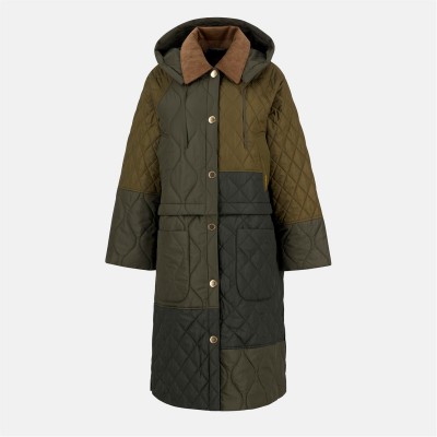 яке,дамски,якета,и,палта,barbour,women's,lilian,detachable,hood,2,in,1,long,sleeve,quilted,jacket,fern,leaf,sage
