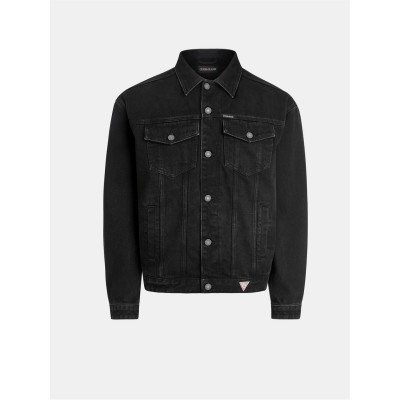 яке,мъжки,якета,guess,guess,jeans,oversized,denim,trucker,jacket,black,gjbb