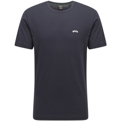 тениска,зимни,аксесоари,мъжки,тениски,boss,curved,logo,t,shirt,navy,402