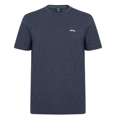 тениска,облекла,на,разпродажба,мъжки,тениски,boss,curved,logo,t,shirt,navy,marl,415