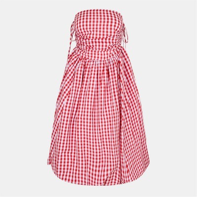 рокля,дамски,поли,и,рокли,amylynn,women's,amy,lynn,alexa,shoulder,tie,ultra,mini,peplum,dress,red,check