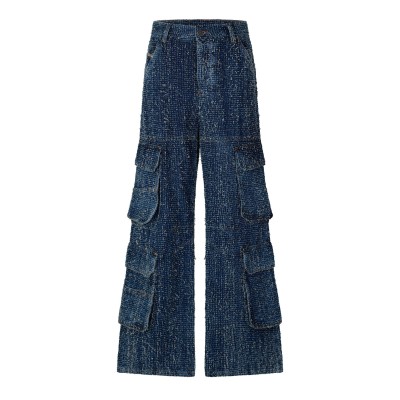 дънки,мъжки,дънки,diesel,men,s,d,sire,cargo,wide,leg,jeans,blue,denim