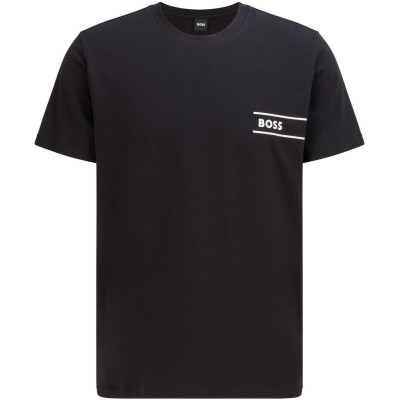 тениска,мъжки,тениски,boss,logo,crew,neck,t,shirt,black