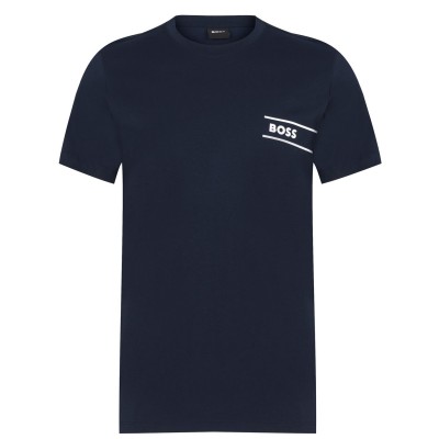 тениска,мъжки,тениски,boss,logo,crew,neck,t,shirt,dark,blue,405