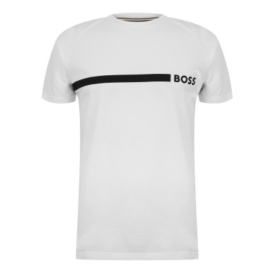 тениска,мъжки,тениски,boss,men's,logo,cotton,short,sleeve,crew,neck,slim,fit,t,shirt,white,100