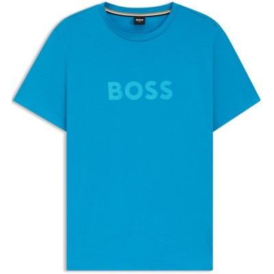 тениска,мъжки,тениски,boss,men's,hbw,logo,t,shirt,logo,printed,turquoise,aqua