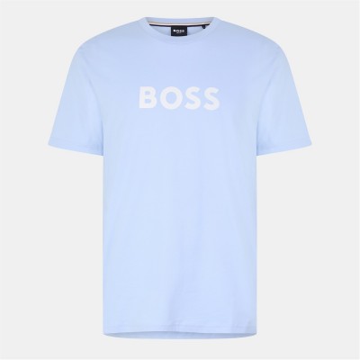 тениска,мъжки,тениски,boss,logo,print,t,shirt,ltblue,451