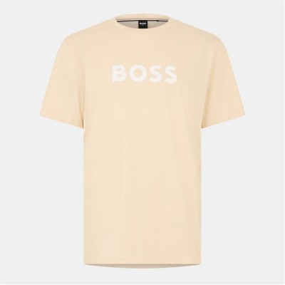 тениска,мъжки,тениски,boss,logo,print,t,shirt,beige,wht,131