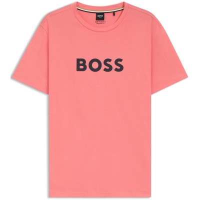 тениска,мъжки,тениски,boss,logo,print,t,shirt,bright,pink,671