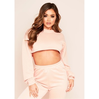 блуза,дамски,блузи,дамски,облекла,размер,missy,empire,stitch,cropped,sweatshirt,peach