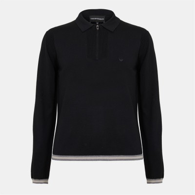 плетена,блуза,мъжки,пуловери,мъжки,тениски,emporio,armani,men's,knitted,top,black,uc001