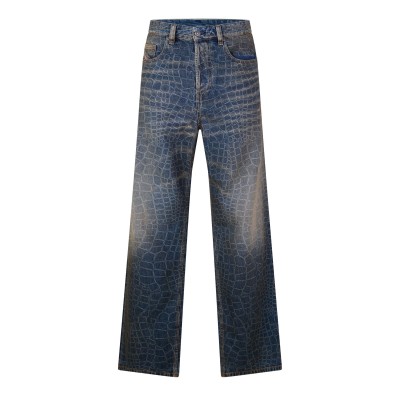 дънки,мъжки,дънки,diesel,men,s,d,macro,snake,wide,leg,jeans,blue,denim