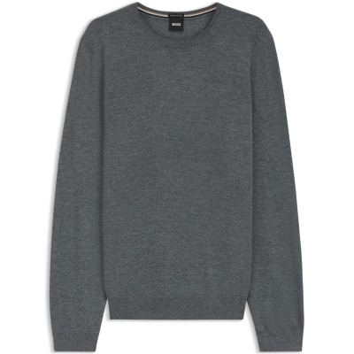 пуловер,мъжки,пуловери,boss,leno,knit,jumper,medium,grey