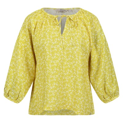 regatta,women,s,orla,sunflower,long,sleeve,patterned,shirt,yellowprsley