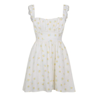 рокля,дамски,поли,и,рокли,jack,wills,patterned,tie,back,dress,lemon,print