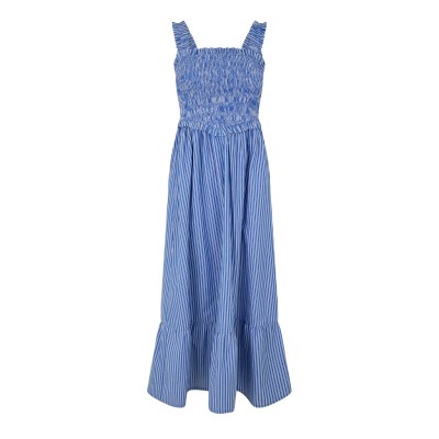 рокля,дамски,поли,и,рокли,jack,wills,shirred,striped,maxi,dress,blue,stripe