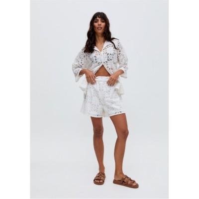 дамски,топове,raffya,shelli,all,over,broderie,short,in,white,white