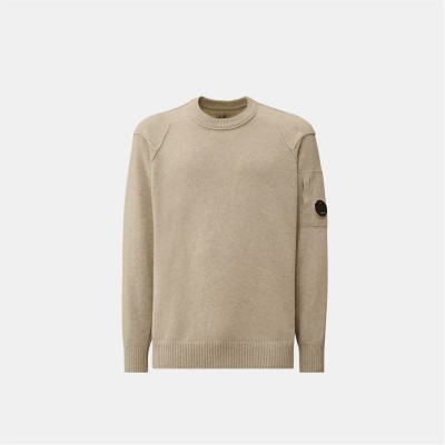 пуловер,мъжки,пуловери,cp,company,lambswool,crewneck,jumper,off,wht,mel,m13