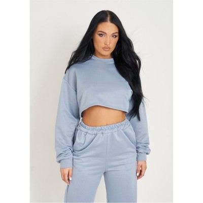блуза,дамски,блузи,missy,empire,loopback,sweatshirt,blue
