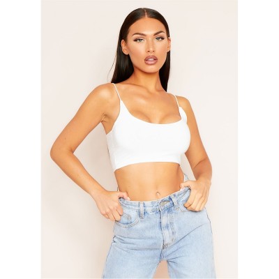 бюстие,missy,empire,basic,round,scoop,neck,strappy,bralet,white