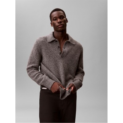 мъжки,пуловери,calvin,klein,jeans,ckj,yarn,polo,knit,sn61,grey,heather