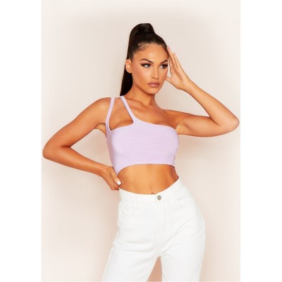 къса,блуза,дамски,топове,missy,empire,strap,slinky,crop,top,lilac