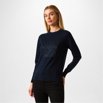пуловер,дамски,плетени,дрехи,biba,biba,merino,logo,jumper,navy