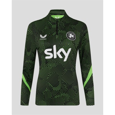 дамско,горнище,с,цип,футболни,фланелки,футбол,castore,ireland,matchday,half,zip,top,2025,womens,cavier,green