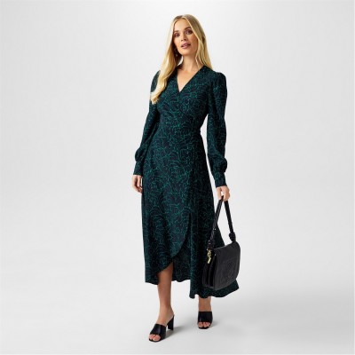 рокля,дамски,поли,и,рокли,biba,biba,archive,wrap,dress,banana,print