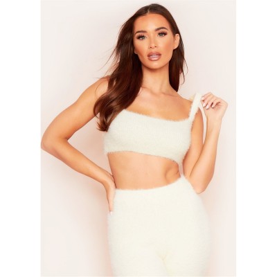 къса,блуза,дамски,топове,missy,empire,thick,knit,square,neck,crop,top,cream