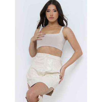 пола,missy,empire,faux,leather,curved,hem,cut,out,mini,skirt,stone