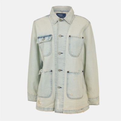 яке,дамски,якета,и,палта,polo,ralph,lauren,women's,structured,denim,jacket,motta,wash