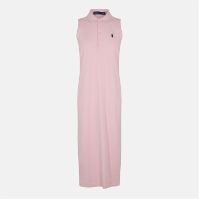 рокля,дамски,поли,и,рокли,polo,ralph,lauren,women's,stretch,cotton,sleeveless,dress,pink,sand