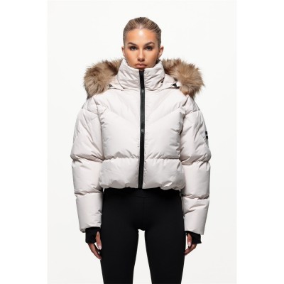 промоция,на,зимни,облекла,дамски,жилетки,good,for,nothing,faux,fur,trim,puffer,cream