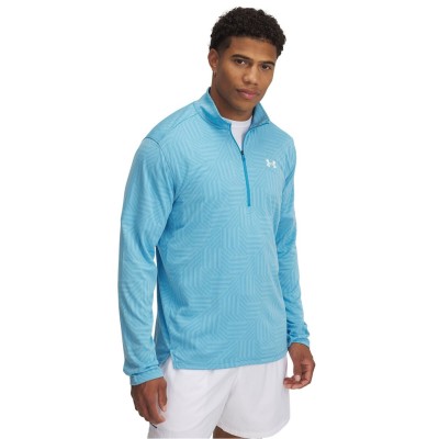 мъжко,фитнес,облекло,всички,фитнес,облекла,under,armour,tech,geotessa,half,zip,top,blue