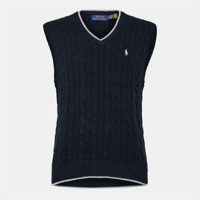 потник,мъжки,пуловери,polo,ralph,lauren,polo,cable,pp,vest,sn05,hunter,navy