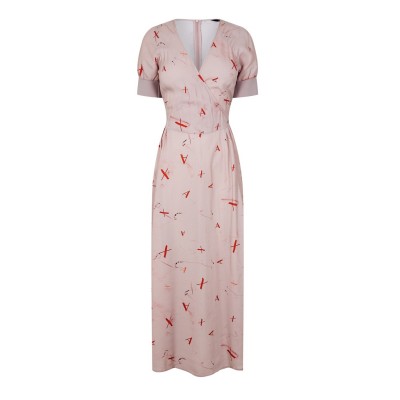 рокля,дамски,поли,и,рокли,armani,exchange,women's,a,line,dress,pink,paper,burn