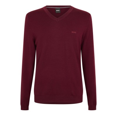 плетена,блуза,мъжки,пуловери,мъжки,тениски,boss,men's,batisse,e,knitted,top,dark,red