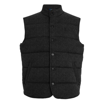 елек,облекла,на,разпродажба,мъжки,якета,polo,ralph,lauren,men's,dogtooth,gilet,polo,black,gry