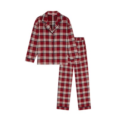 дамски,комплект,дамски,пижами,hunter,flannel,pyjama,set,womens,merlot,check