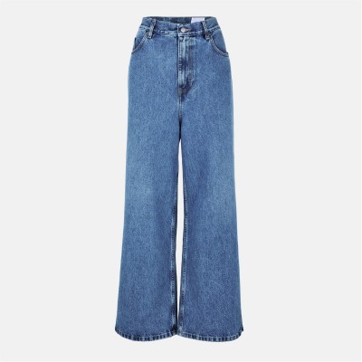 дънки,дамски,дънки,axel,arigato,women's,clara,high,rise,wide,leg,jeans,light,blue
