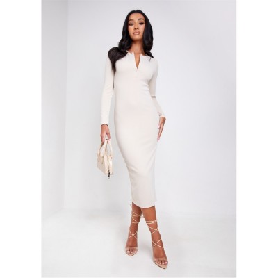 рокля,missy,empire,plunge,midi,dress,beige