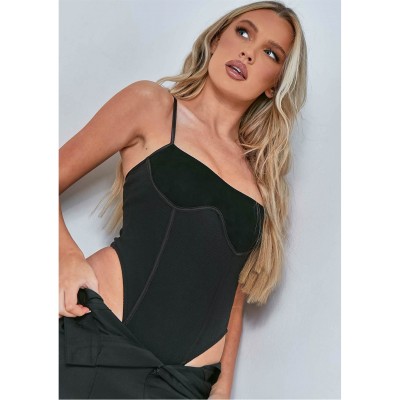 дамски,топове,missy,empire,panel,contour,rib,bodysuit,black
