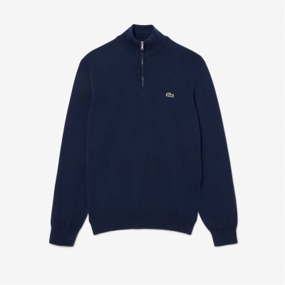 пуловер,облекла,на,разпродажба,мъжки,пуловери,lacoste,men's,quarter,zip,knitted,jumper,navy,166