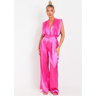 дамски,поли,и,рокли,missy,empire,pleat,jumpsuit,pink