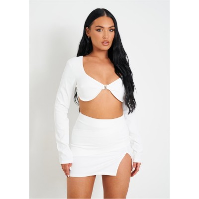 missy,empire,sleeve,underwired,bralet,with,clasp,detail,white