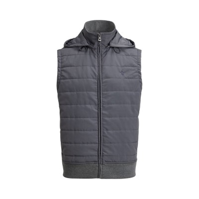 елек,облекла,на,разпродажба,мъжки,якета,polo,ralph,lauren,men's,hybrid,gilet,fortress,grey
