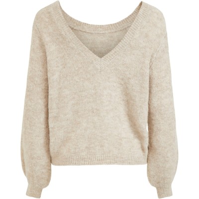 дамски,плетени,дрехи,vila,vila,jamina,v,neck,ld10,natural,melange
